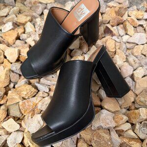 NEW DV by Dolce Vita Perla Platform Mules - Black - 8